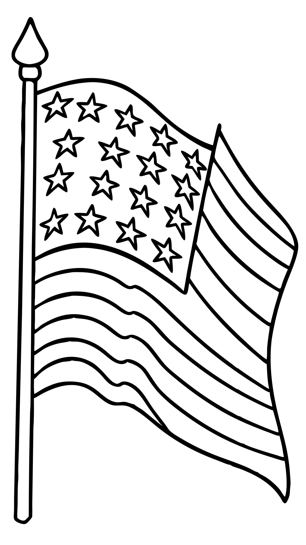 coloriages gratuits de drapeau aux États-Unis